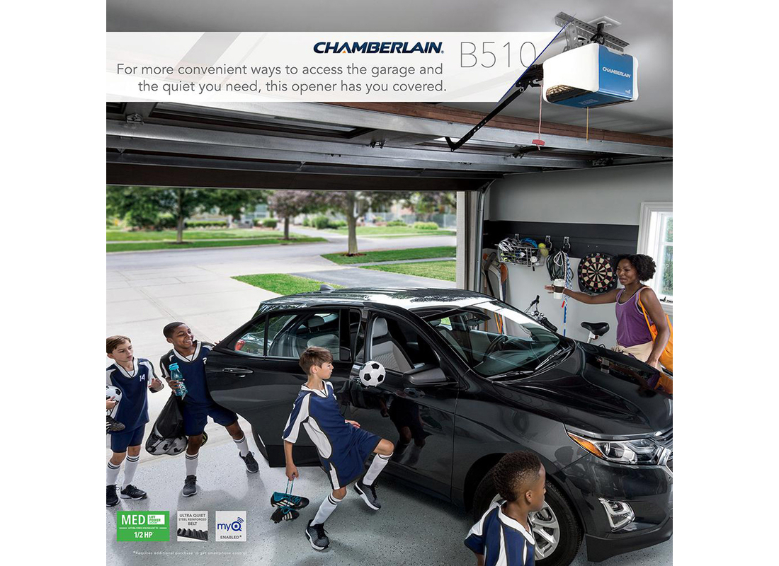 Chamberlain B550 Garage Door Opener 0.5 HP Belt Drive WiFi Compatible Buy Now