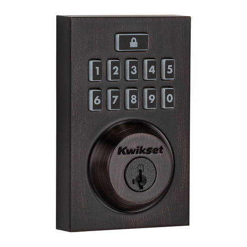 Kwikset 5032930 Electronic Deadbolt SmartKey Bronze Metal