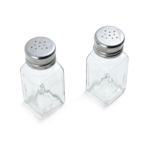 Farberware 5216093 Salt and Pepper Shakers Clear Glass/Stainless Steel Clear