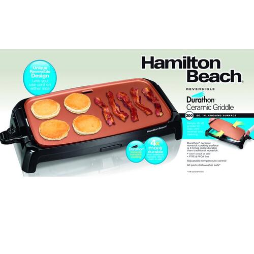 Hamilton Beach Durathon Ceramic Griddle - Black