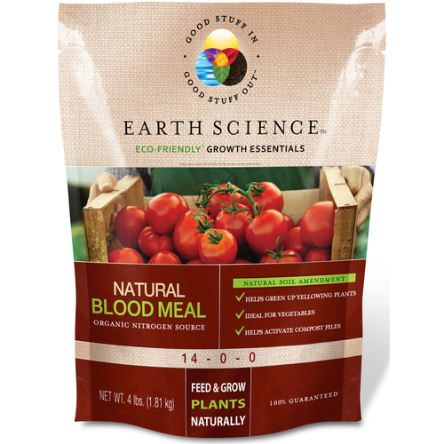 Earth Science 7010947 Blood Meal Soil Amendment Growth Essentials Organic 4 lb