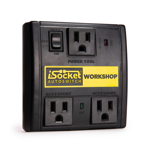 i-Socket IS-12W00-BP Switch Auto Workshop Dust Control Black Black