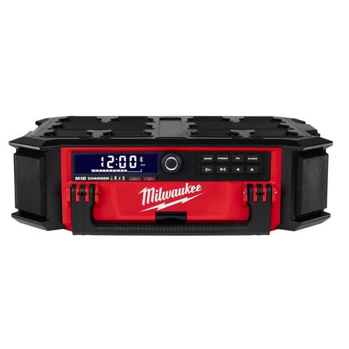 Milwaukee 2950-20 M18 PACKOUT Jobsite Charger Radio, Tool Only, 18 V, 5 Ah, 18-Channel, Bluetooth 4.2