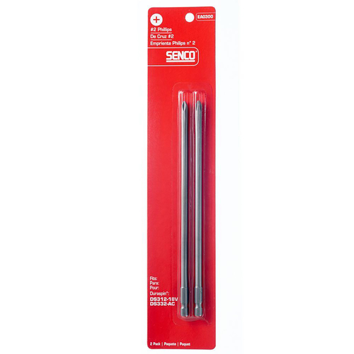 Senco EA0300 Screwdriver Bit, Phillips Drive, 7.56 in Shank, 3 in L, Steel Pair