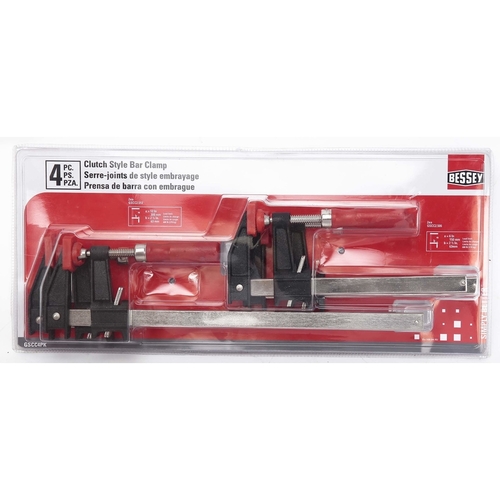 Bessey GSCC4PK Bar Clamp Set Clutch Style 600 lb