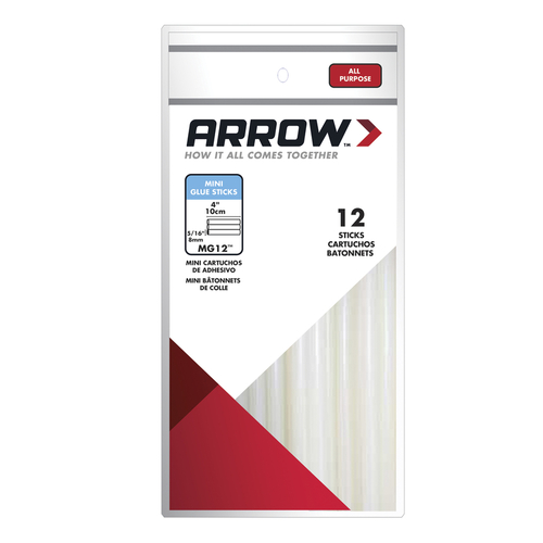 Arrow MG12 Glue Stick, Clear - pack of 12