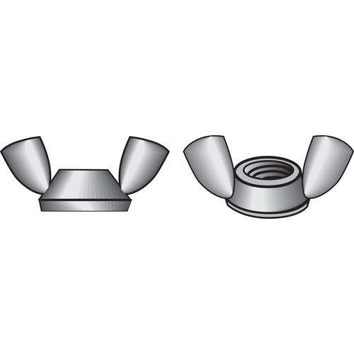 Wing Nut 1/2" Zinc-Plated Steel SAE Zinc-Plated