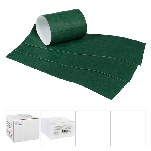 NAPKIN BANDS FOREST GREEN 1.5X4.25