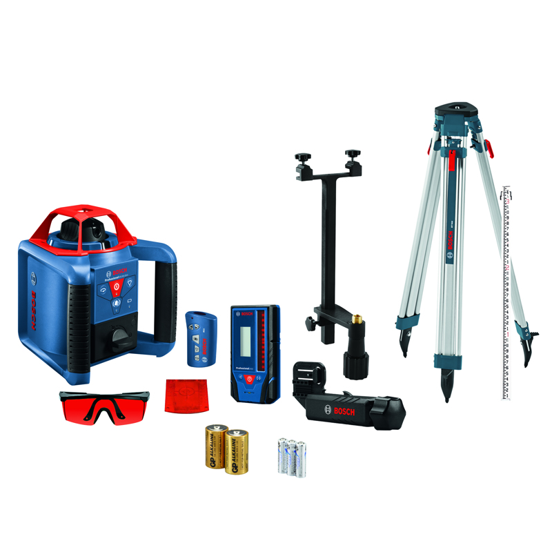 Robert Bosch Tool Corp GRL900-20HVK Revolve900 Self-leveling Horizontal And Vertical Rotary Laser Kit Assorted