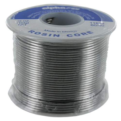 Rosin Core Solder Wire 16 oz 0.062" D Tin/Lead 60/40