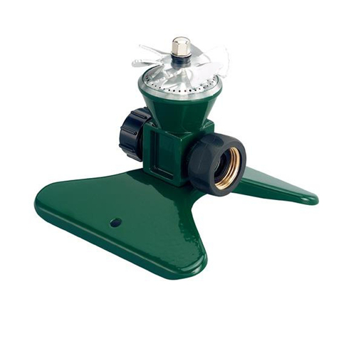 Whirling Sprinkler Zinc Non-tipping Base 1250 sq ft Green