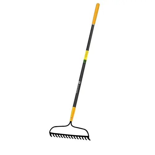 Bow Rake 66" 15 Tine Steel Fiberglass Handle