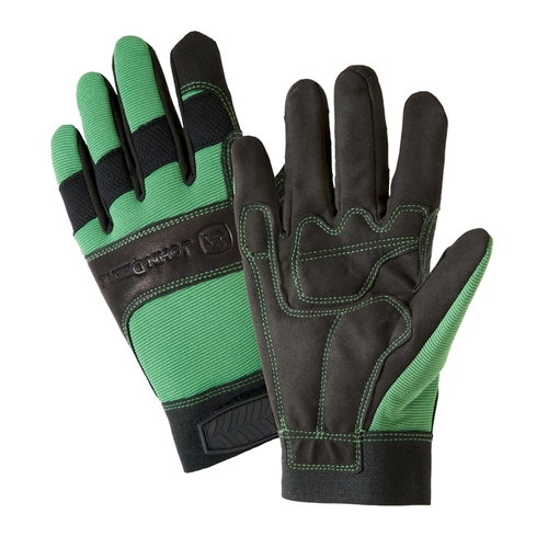 West Chester JD00010G-L Work Gloves John Deere Hi-Dexterity Black/Green L Black/Green