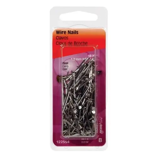 Nail 1" Wire Bright Steel Flat Head Bright