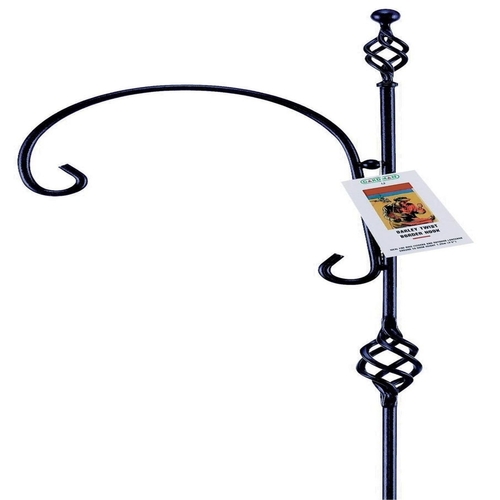 Shepherd\'s Hook Black Steel 80" H Barley Twist Shepherd's Hook Powder Coated