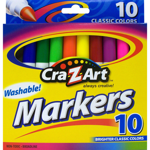 CraZArt 1000224 Washable Marker Assorted Bold Tip
