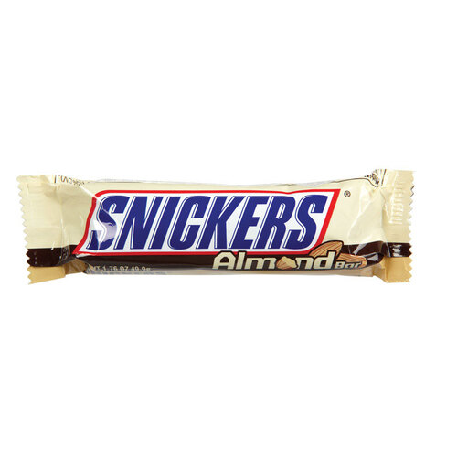 Snickers 108222-XCP24 Candy Bar Milk Chocolate, Caramel, Almonds ...