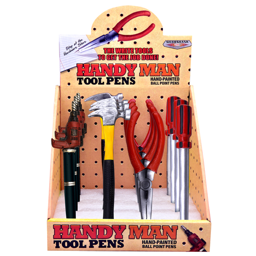 Tool Pens Handy Man Plastic Multicolored - pack of 16