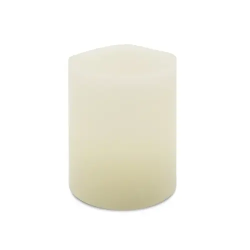 Flameless Flickering Candle Darice Ivory Vanilla Honey Scent Pillar 2.5" H X 2" D Ivory