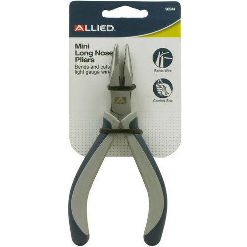 Allied 90544 Long Nose Pliers 4.5" Carbon Steel Gray