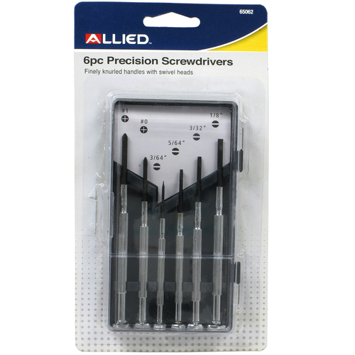 Allied 65062 Precision Screwdriver Set  Black