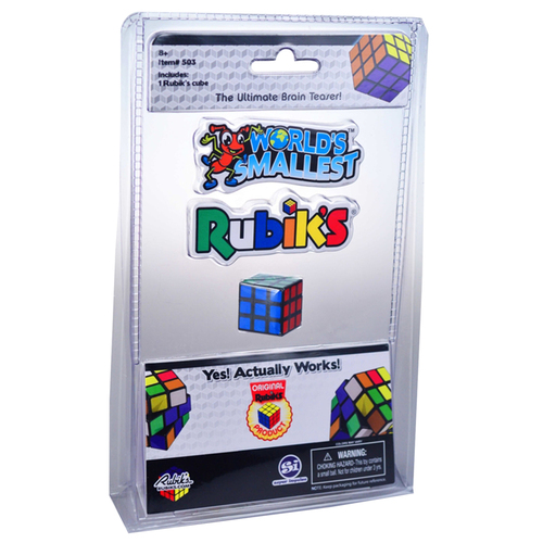Rubiks Cube Worlds Smallest Plastic Multicolored Multicolored