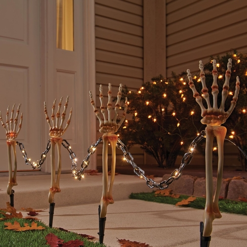 Celebrations 37199-71 Pathway Decor Prelit Chained Skeleton Arms