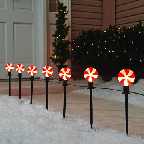 Pathway Decor Red/White Peppermint Candy