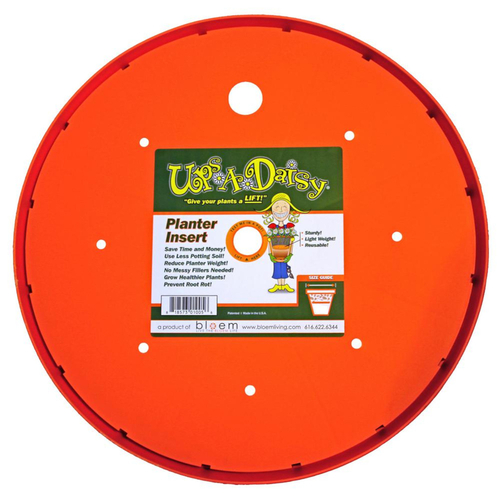 Plant Lift 1.25" H X 16" W X 16" D Orange Plastic Orange