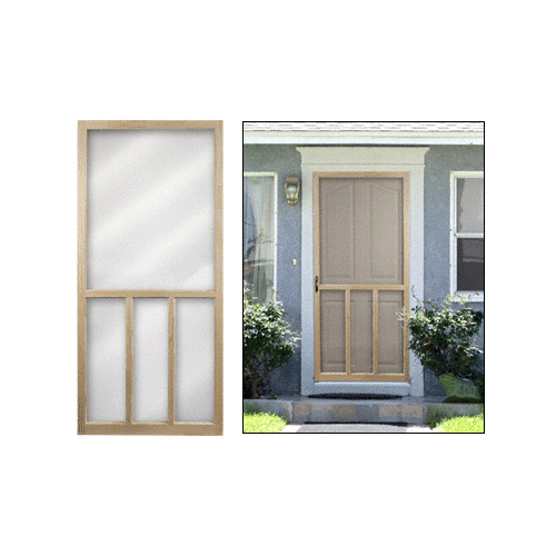 CRL 212170001104 Natural 32" x 801/2" Charleston Wood Screen Door