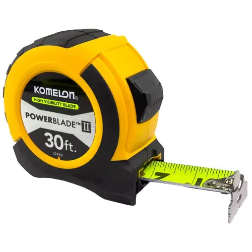 Tape Measure 30 ft. L X 11/16" W Black/Yellow