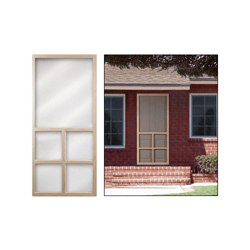 Natural 30" x 80-1/2" Lincoln Wood Screen Door