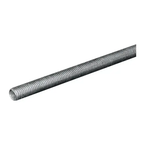 Threaded Rod 1/4" D X 36" L Low Carbon Steel Zinc