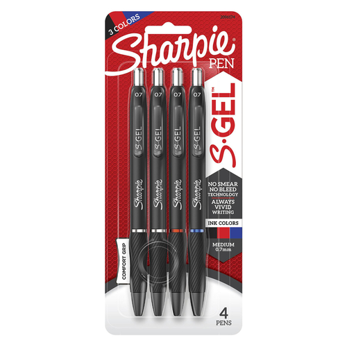Sharpie 2096174-XCP6 Gel Pen S-Gel Assorted Retractable - pack of 6