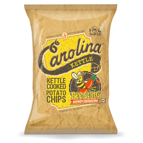 1" 6 Snacks 10603-XCP20 Kettle Cooked Potato Chips Carolina Honey Sriracha 2 oz Bagged - pack of 20