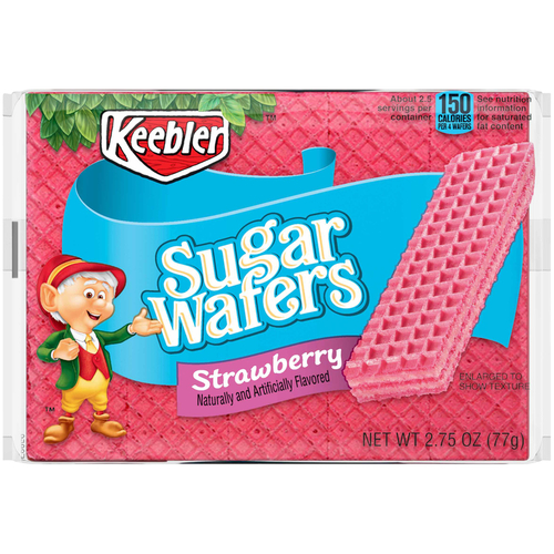 Sugar Wafers Strawberry 2.75 oz Boxed