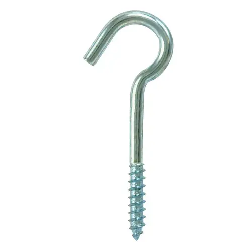 Ceiling Hook Small Zinc-Plated Silver Steel 2-1/2" L 45 lb Zinc-Plated