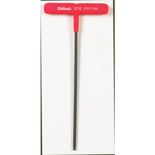 Ball End Hex Key Power-T 3/16" SAE T-Handle 9" Red