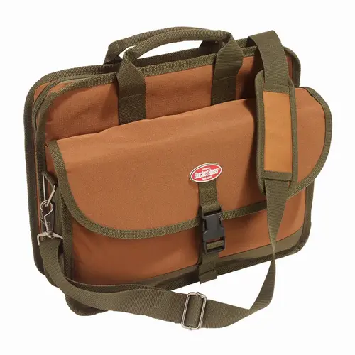 Bucket Boss 62100 Briefcase 6" W X 12.5" H Polyester 15 pocket Brown Brown