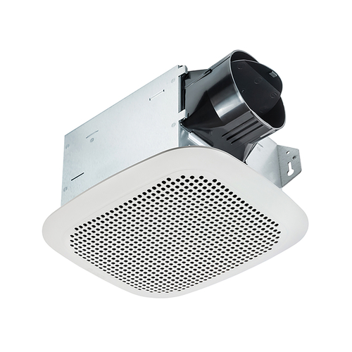 Bathroom Ventilation Fan with Bluetooth Speaker Breez 70 CFM 1.5 Sones White