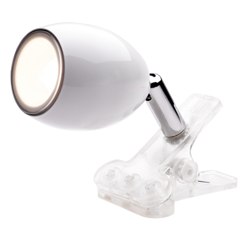 Newhouse Lighting NHCLP-JO-WH Mini Clip-On Lamp Joe 4" White White
