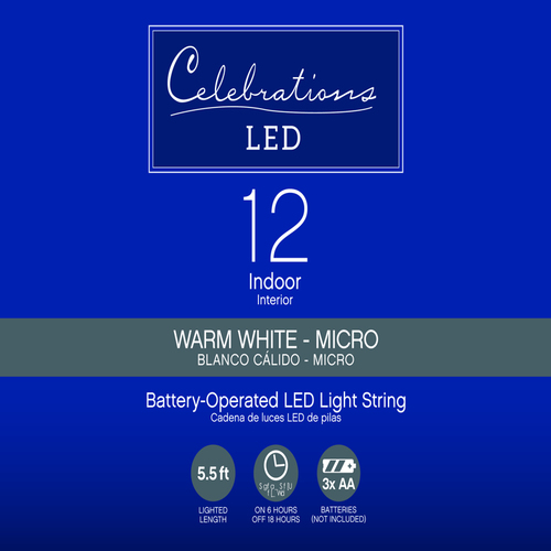 celebrations led warm white micro