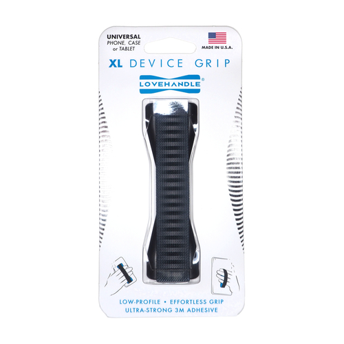Phone Grip Black/Gray X-Large Stripes For All Mobile Devices Black/Gray
