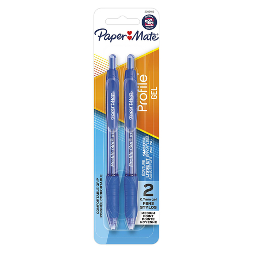 Paper Mate 2095466 Gel Pen Profile Gel Blue Retractable