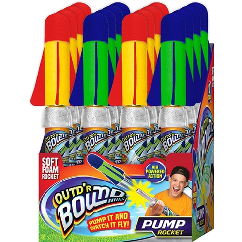 Ja-Ru 673-XCP16 Pump Rocket Outd'r Bound Foam Assorted 1 pc Assorted - pack of 16