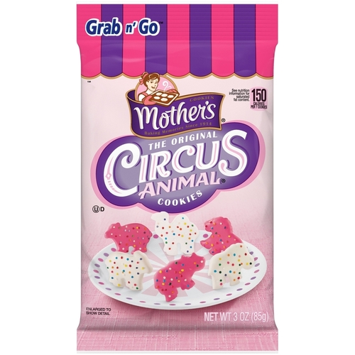 Mother's 05951 Cookies Grab N' Go Original Circus Animal 3 oz Bagged