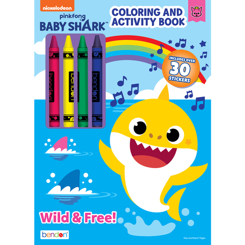 Bendon 41666-XCP12 Activity and Coloring Book Baby Shark Multicolored 5 pc Multicolored - pack of 12
