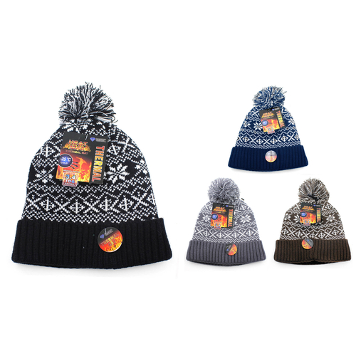 Diamond Visions 08-2614-XCP24 Thermal Hat Winter Goods Wool Assorted - pack of 24