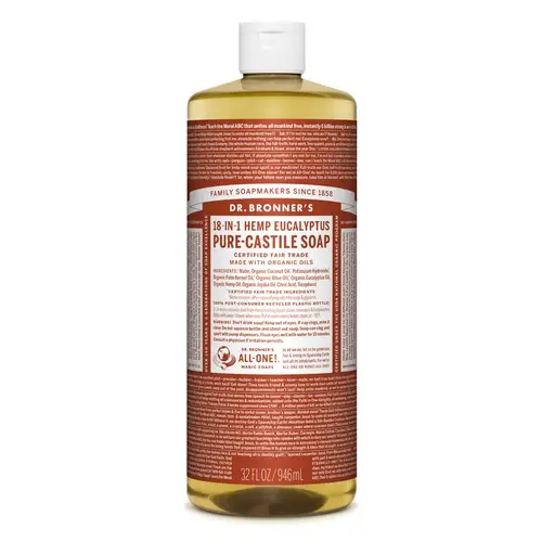 Pure-Castile Liquid Soap Dr. Bronner's Organic Eucalyptus Scent 32 oz - pack of 12