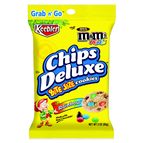 Keebler 06301-XCP6 Cookies Chocolate Chip and M&M 3 oz Bagged - pack of 6
